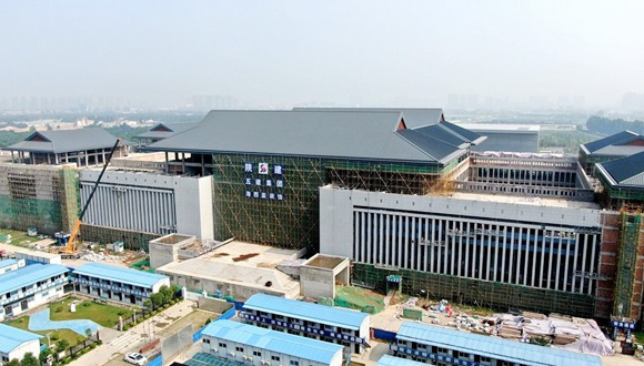 陕西省图书馆新馆最新动态 外立面施工7月底完工