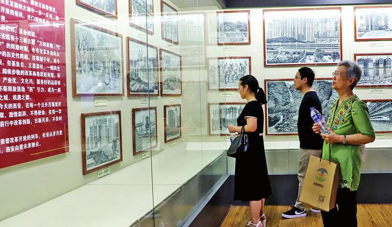 “手绘西安”吸引市民