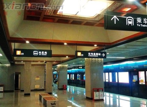 西安地铁在多个站内设置夏季防暑纳凉专区
