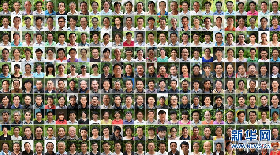 这张拼版照片是2012年至2019年拍摄的250名山区教师的肖像，他们是广西天等县、大新县、全州县、灌阳县、都安瑶族自治县、大化瑶族自治县、龙胜各族自治县、三江侗族自治县、融水苗族自治县、富川瑶族自治县、金秀瑶族自治县部分山区教学点的老师。年复一年，这些山区教师将一批批学子送出大山，他们却选择留守大山，坚守在我国教育不可或缺的最基层岗位上。 新华社记者 陆波岸 摄