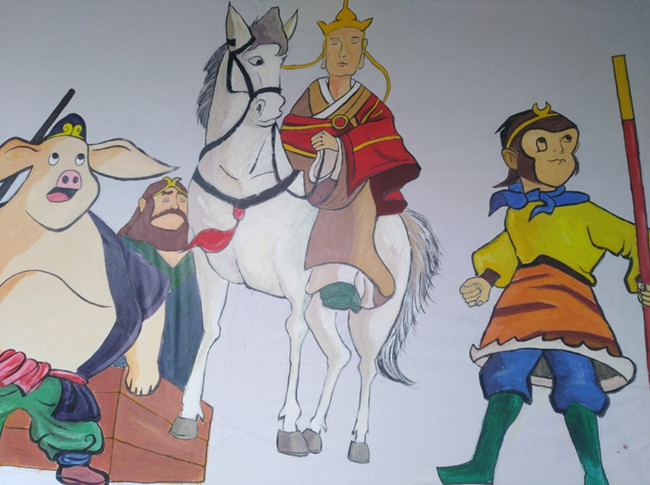 略阳这些娃娃不简单 手绘漫画展现《西游记》人物