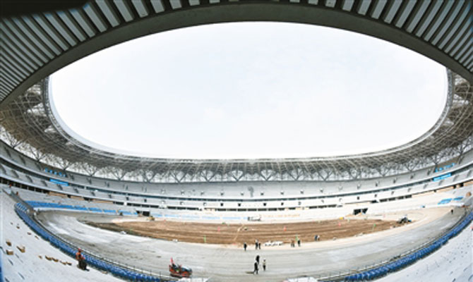 实地探访西安奥体中心项目现场 “盛世之花”将绽放灞河之畔