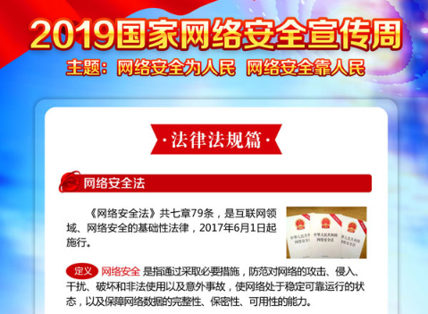 2019網(wǎng)絡(luò)安全宣傳周：法律法規(guī)篇