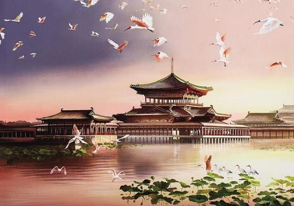 神鸟恋长安 画布上的朱鹮传说