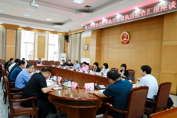 陜西省人大執(zhí)法檢查組來咸檢查民事執(zhí)行工作