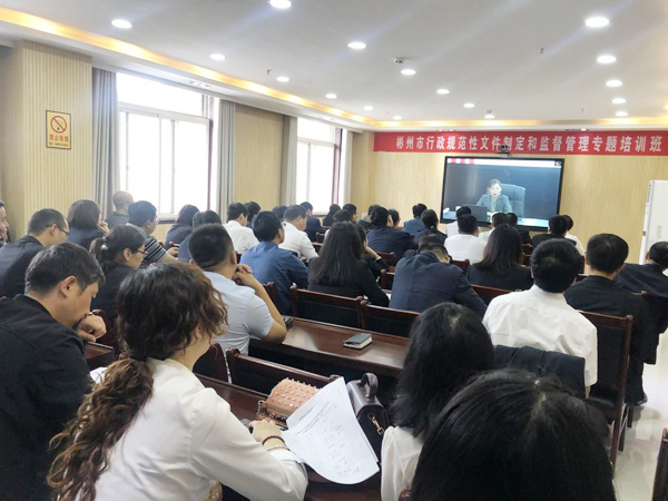 彬州市司法局組織開展行政規(guī)范性文件制定和監(jiān)督管理專題視頻培訓(xùn)會