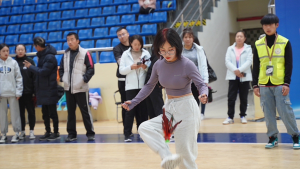 榆林市第五届全民健身运动会踢毽子比赛开赛