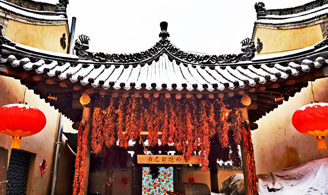 宝鸡西府老街:雪中观景 亦诗亦画亦雅致