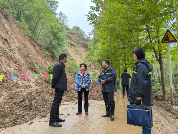 金台区政协主席毛秋梅调研指导防汛防滑工作