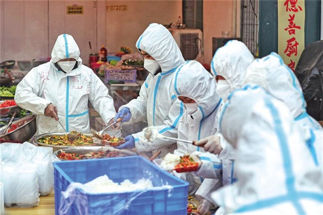 爱心厨房全力保障服务一线防疫人员