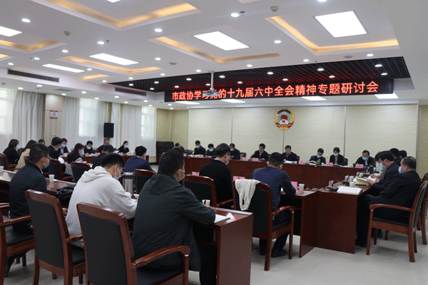 榆林市政协举行学习党的十九届六中全会精神专题研讨会