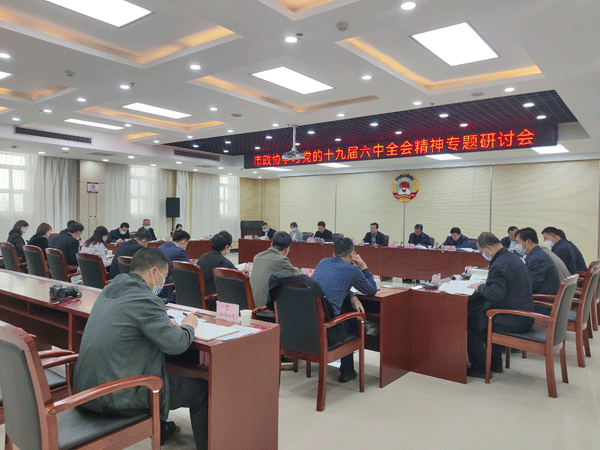 榆林市政协举行学习党的十九届六中全会精神第三次专题研讨会