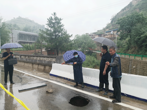  子洲县政协主席王志琴督导防汛工作
