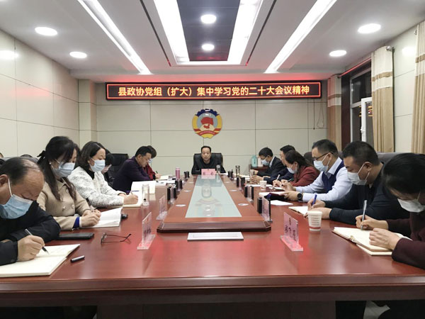定边县政协集中学习党的二十大精神