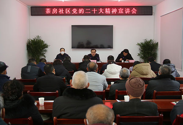 丹凤县政协主席王舒在茶房社区宣讲党的二十大精神