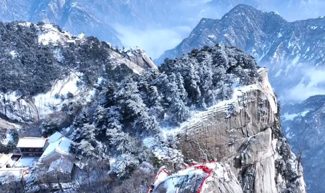 雪落华山 如诗如画