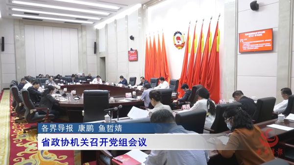    视频 | 省政协机关召开党组会议
