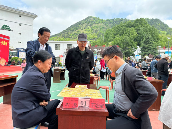 商州区三岔河镇举行首届中国象棋比赛