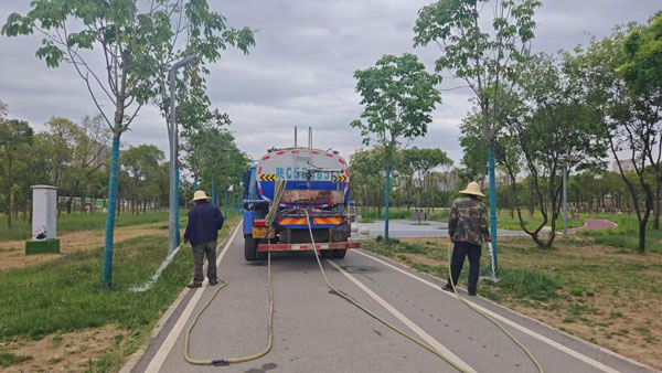 寶雞市渭河生態(tài)公園：多措并舉抗旱護(hù)綠 全力