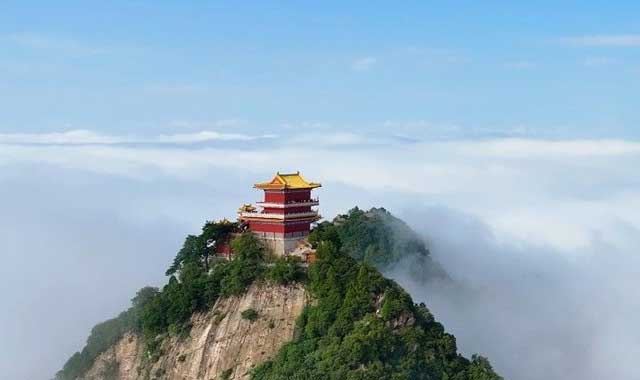 雨過天晴 終南山南五臺云海翻涌 上演視覺盛