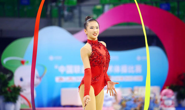 高清组图丨陕西省代表团再添一金！王子露艺术体操个人全能折桂