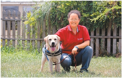 Woman devotes herself to training guide dogs in NW China's Shaanxi