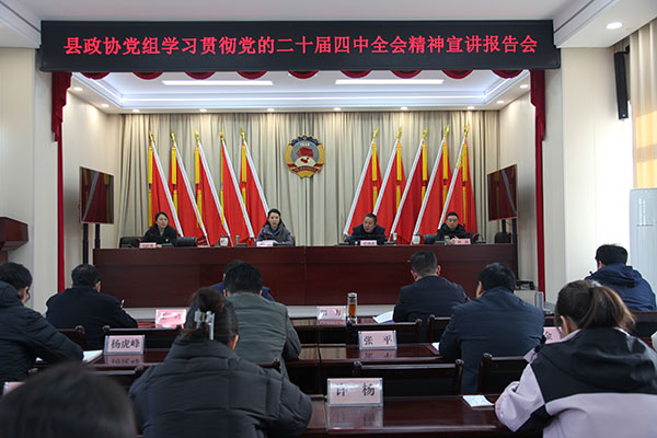 洛南縣政協黨組召開學習貫徹黨的二十屆四中全會精神宣講報告會